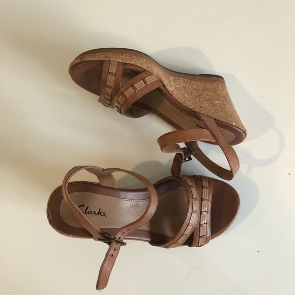 clarks lucia coral wedge sandal